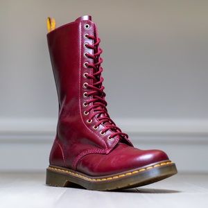 Dr. Martens 1914 Smooth Boots in Red (Brand New)